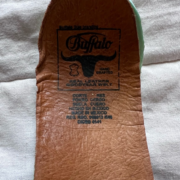 Vintage Buffalo Unique All Over Crack Effect Leather Cowboy Western Boots -M 40 - Picture 10 of 11